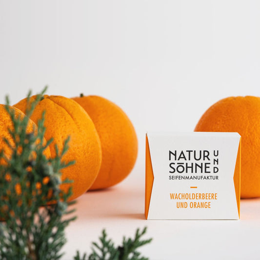 Naturseife Wacholderbeere und Orange, Seife zu 100g